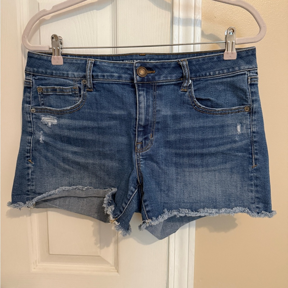 American Eagle Super Stretch Shortie Denim Shorts 14